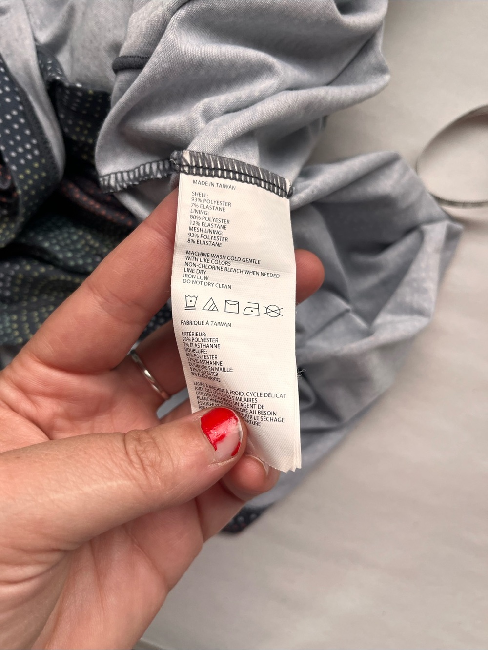Prana Skypath Midi Dress in Grey and Mauve Dot Print 1X - Picture 8 of 11